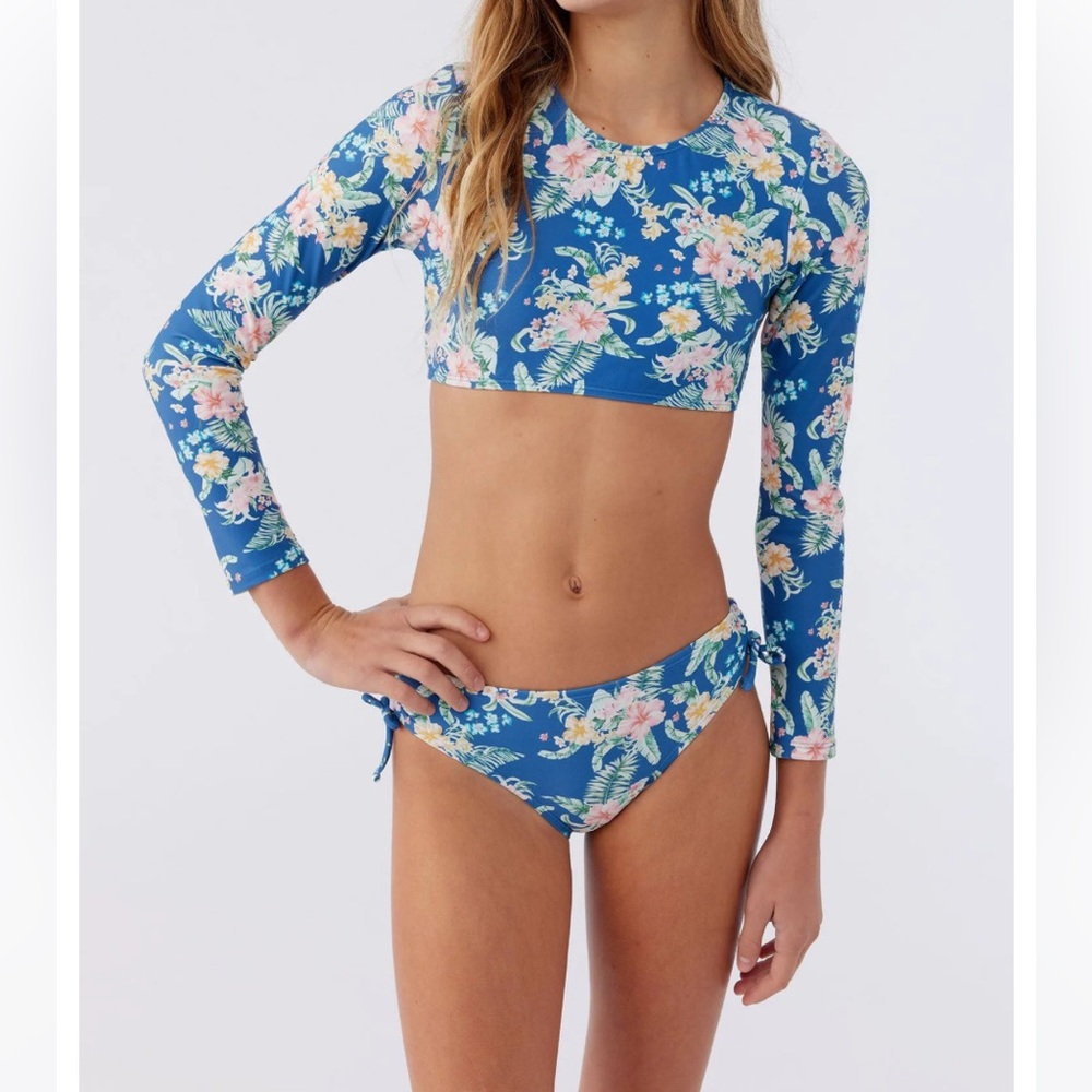 O’Neil crop long sleeve bikini set